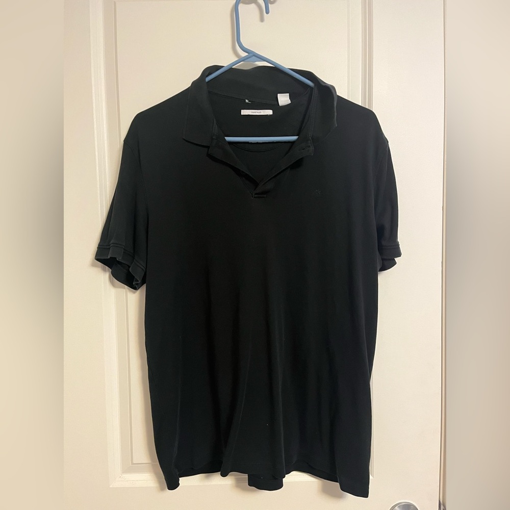 Mens Calvin Klein black polo